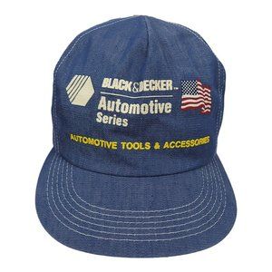 Vintage K Products Black And Decker Automotive Series Trucker Hat Snapback Cap